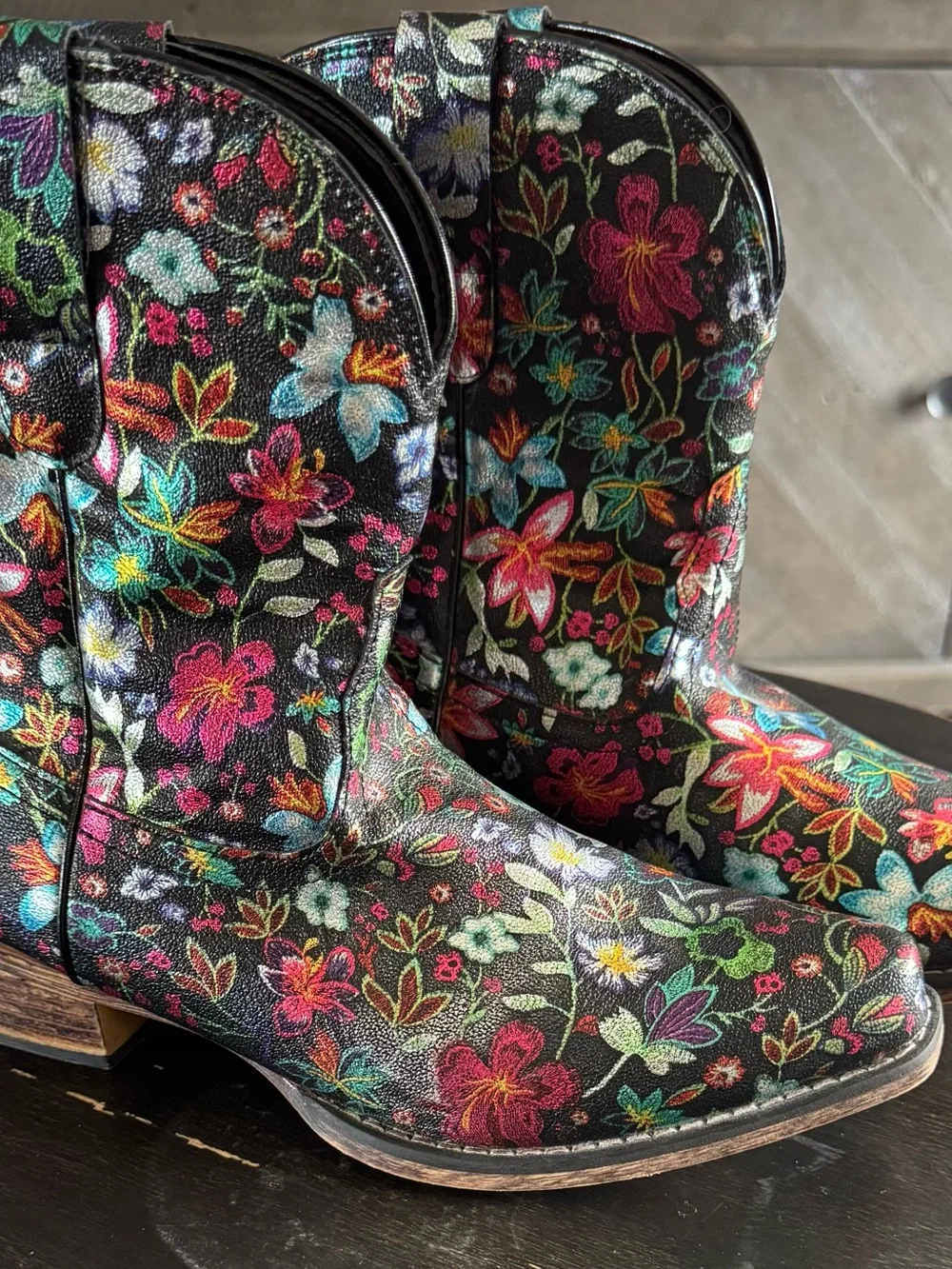 Roper Ladies Ingrid Snip Toe Black Boots